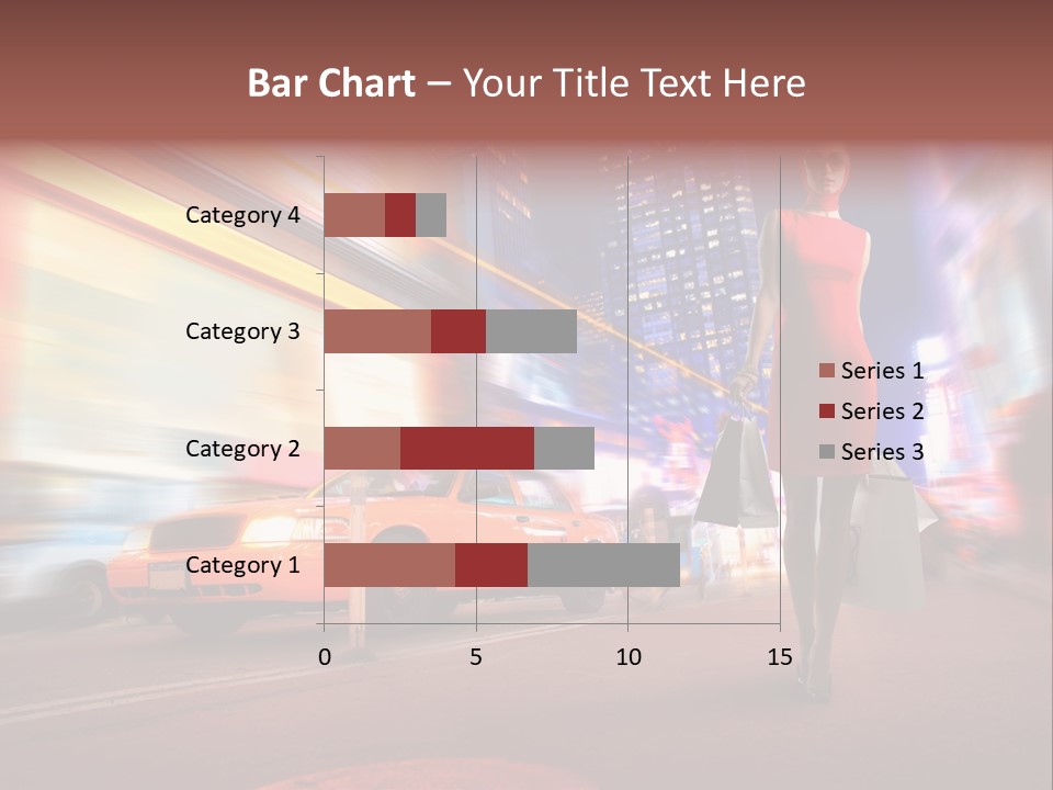 Sunglasses Woman Manhattan PowerPoint Template