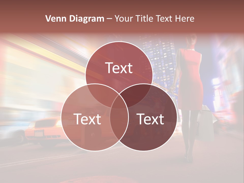 Sunglasses Woman Manhattan PowerPoint Template