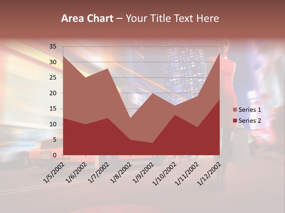 Sunglasses Woman Manhattan PowerPoint Template