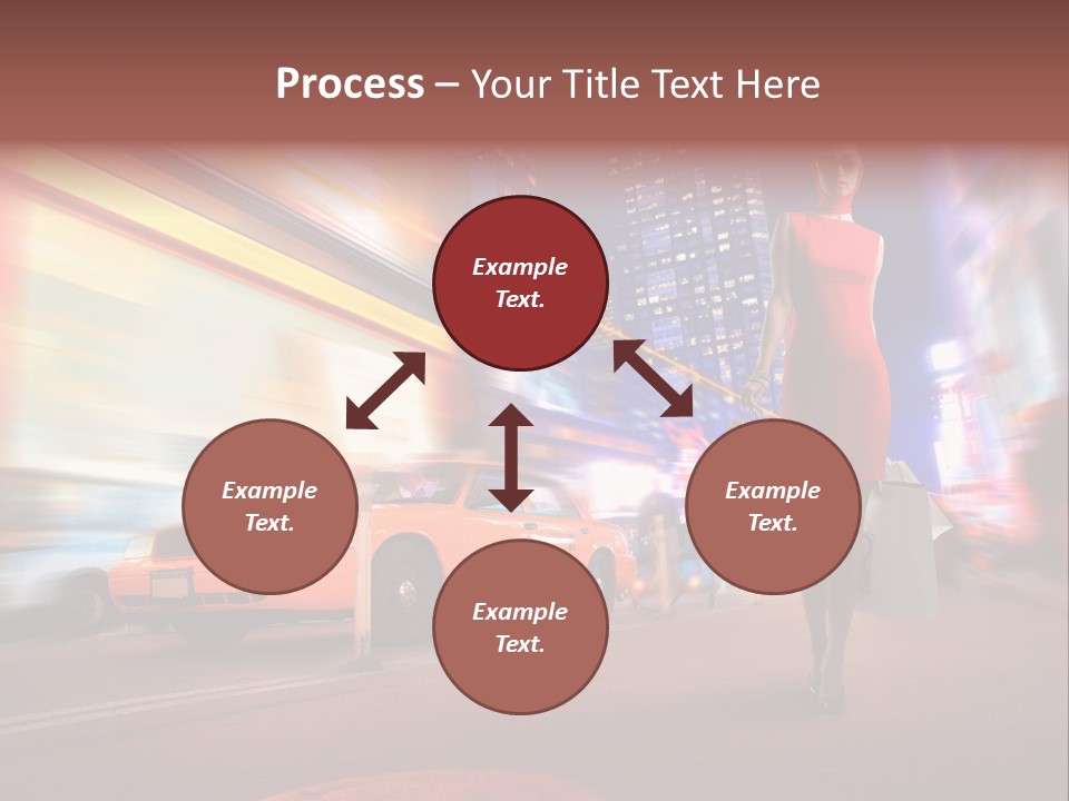 Sunglasses Woman Manhattan PowerPoint Template