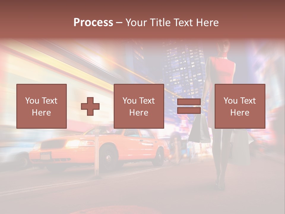 Sunglasses Woman Manhattan PowerPoint Template