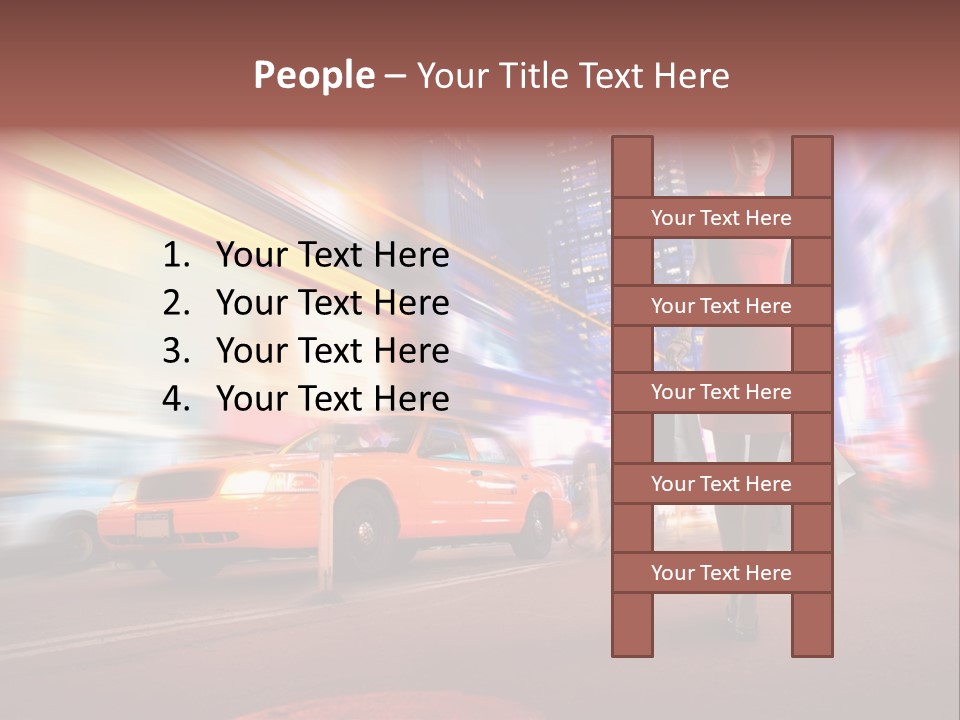 Sunglasses Woman Manhattan PowerPoint Template