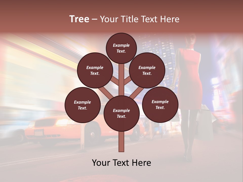 Sunglasses Woman Manhattan PowerPoint Template