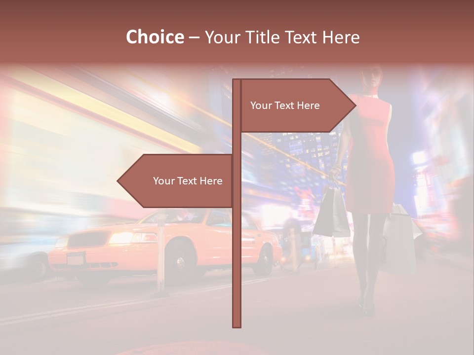 Sunglasses Woman Manhattan PowerPoint Template