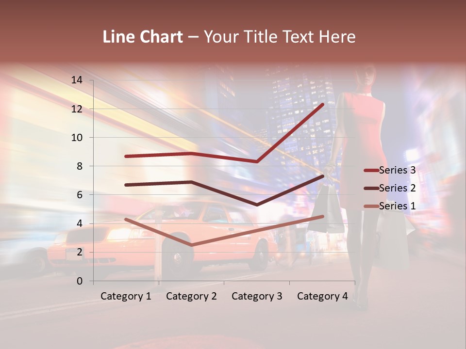 Sunglasses Woman Manhattan PowerPoint Template