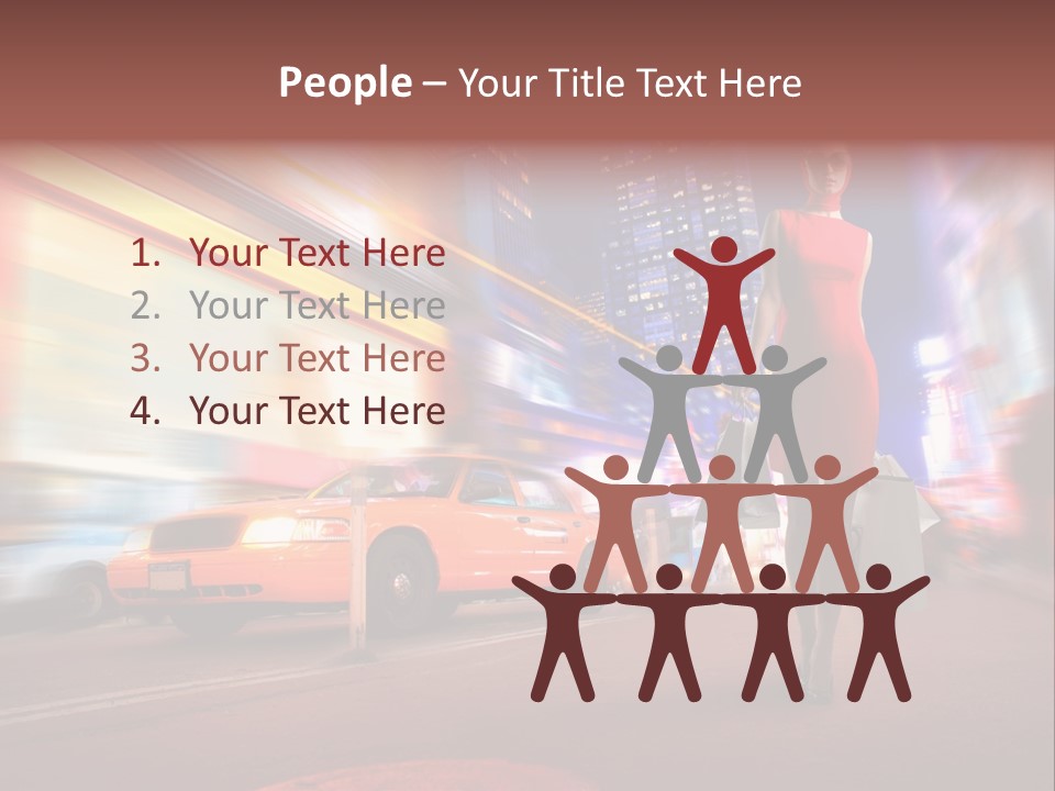 Sunglasses Woman Manhattan PowerPoint Template