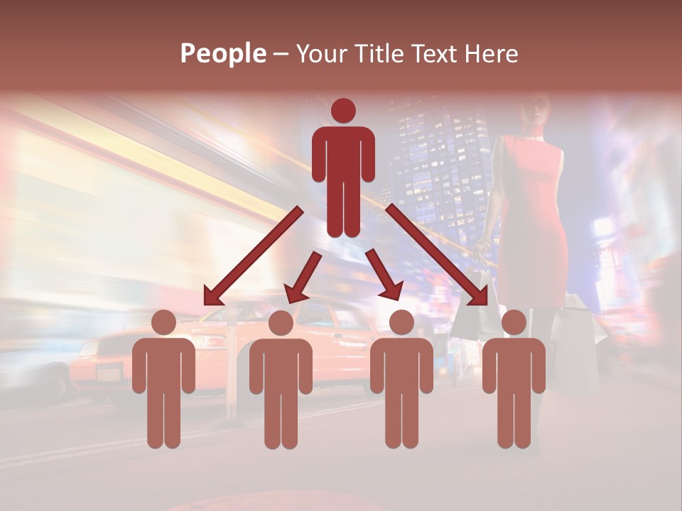 Sunglasses Woman Manhattan PowerPoint Template