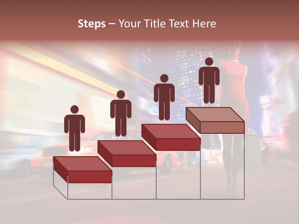 Sunglasses Woman Manhattan PowerPoint Template