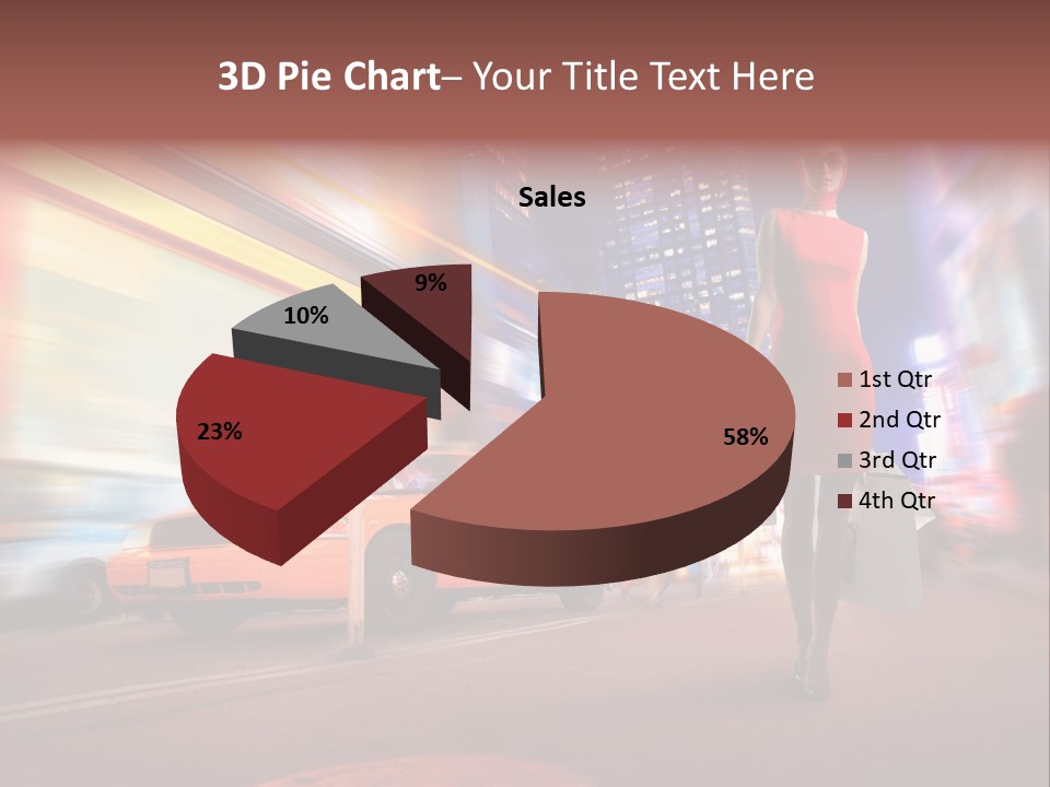 Sunglasses Woman Manhattan PowerPoint Template