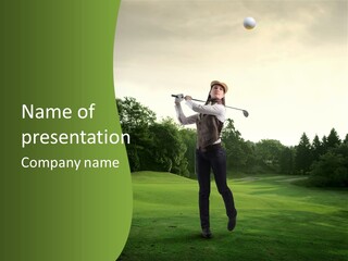 Professional Player Grass PowerPoint Template