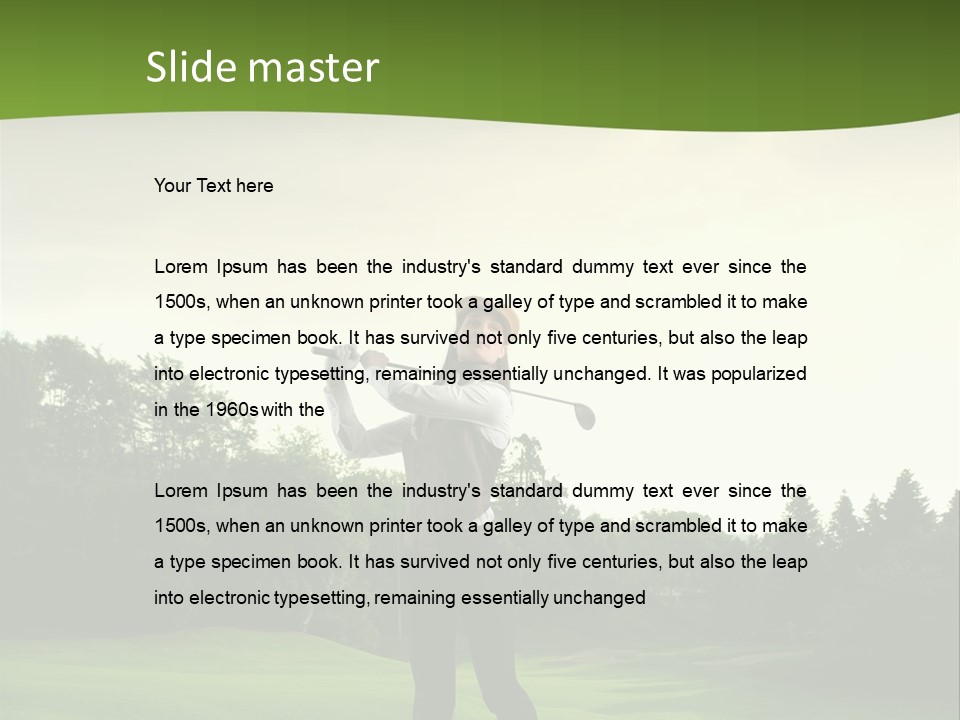 Professional Player Grass PowerPoint Template