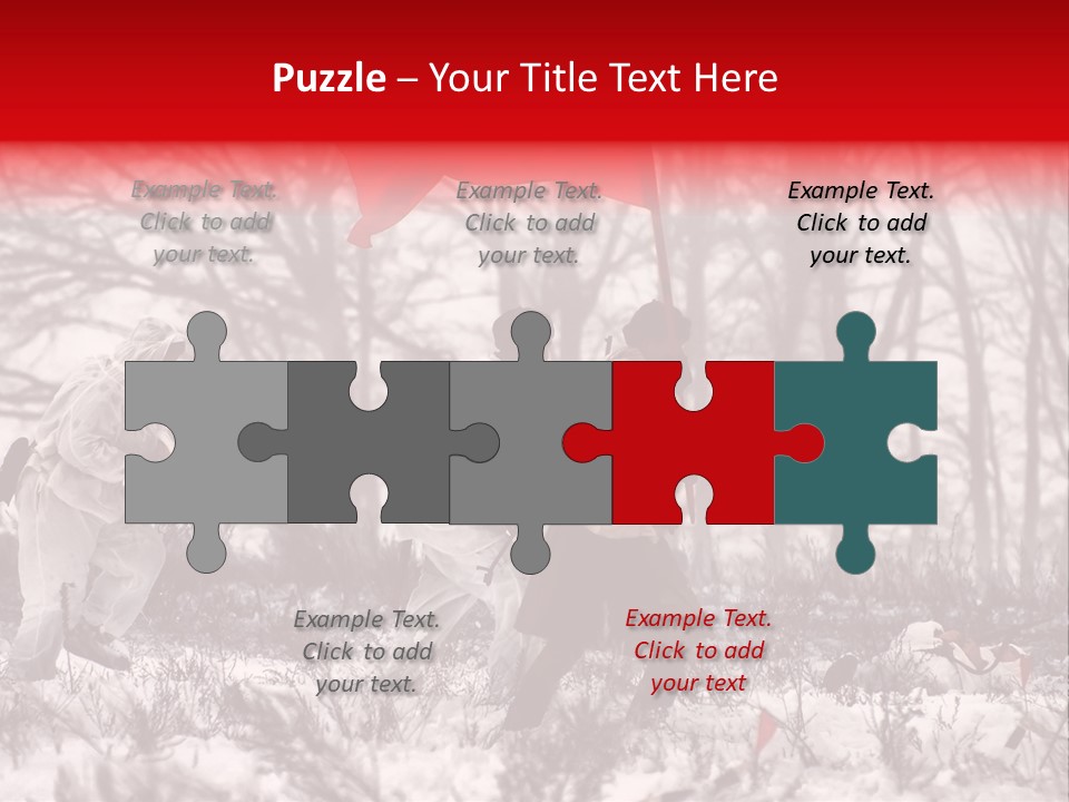 Camouflage Man Antique PowerPoint Template