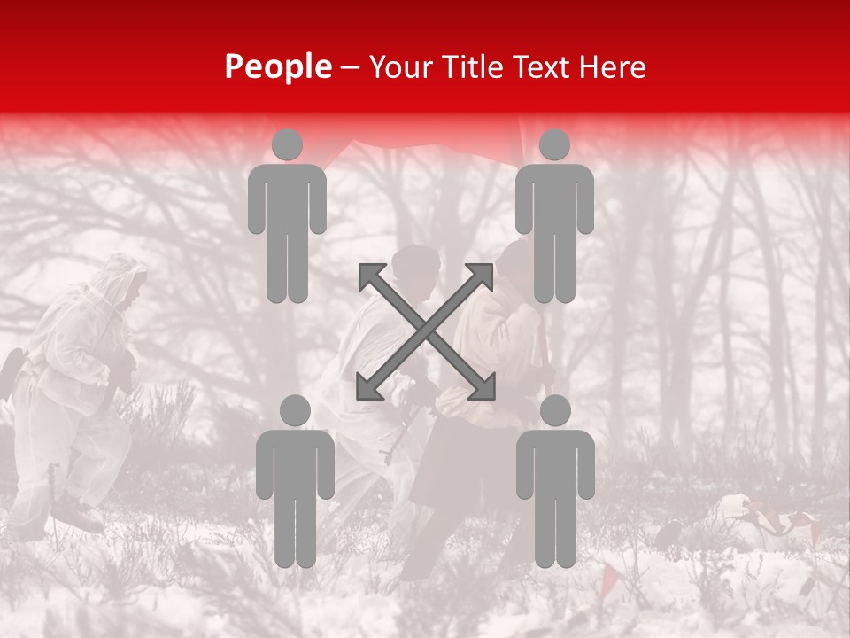 Camouflage Man Antique PowerPoint Template