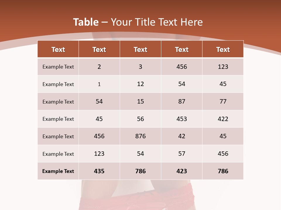 Pants Floor Attractive PowerPoint Template