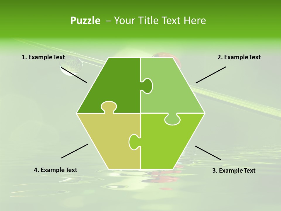 A Lady Bug Sitting On Top Of A Green Leaf PowerPoint Template