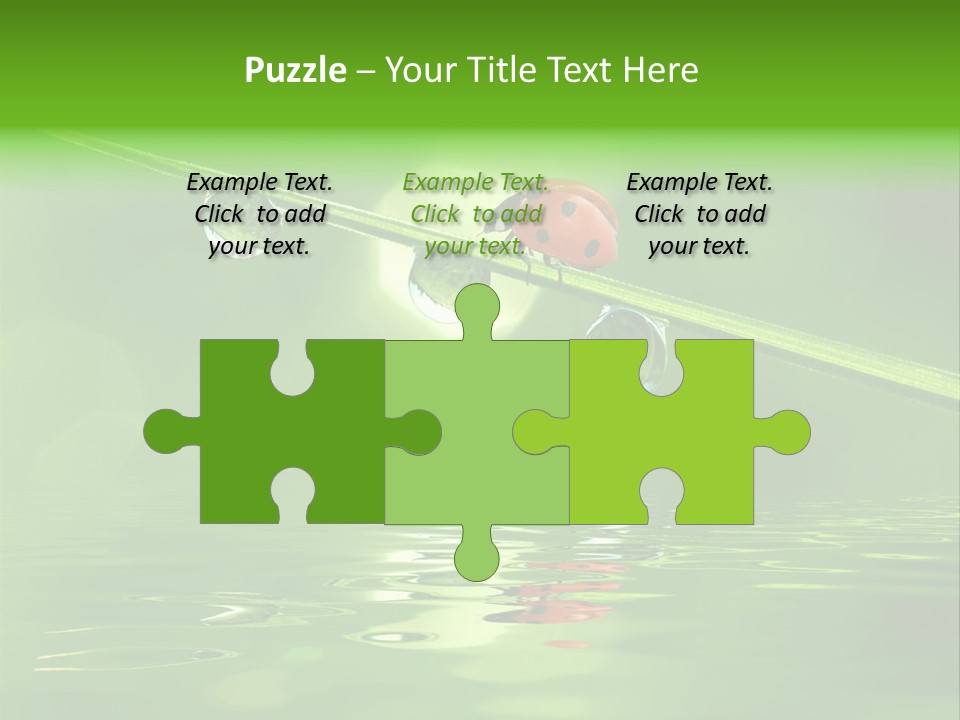 A Lady Bug Sitting On Top Of A Green Leaf PowerPoint Template