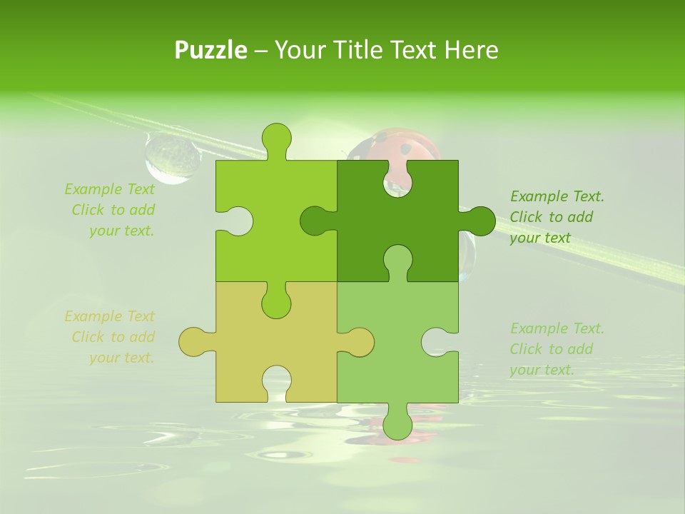 A Lady Bug Sitting On Top Of A Green Leaf PowerPoint Template