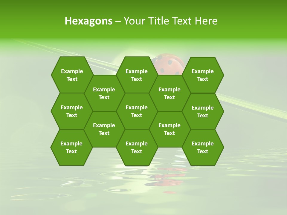 A Lady Bug Sitting On Top Of A Green Leaf PowerPoint Template