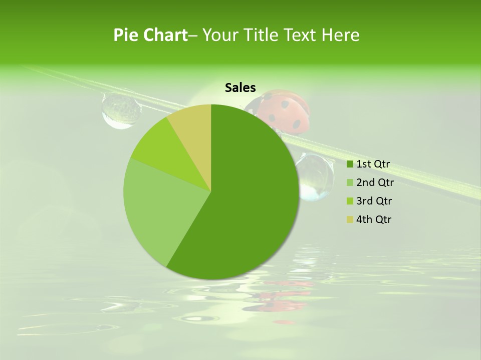 A Lady Bug Sitting On Top Of A Green Leaf PowerPoint Template