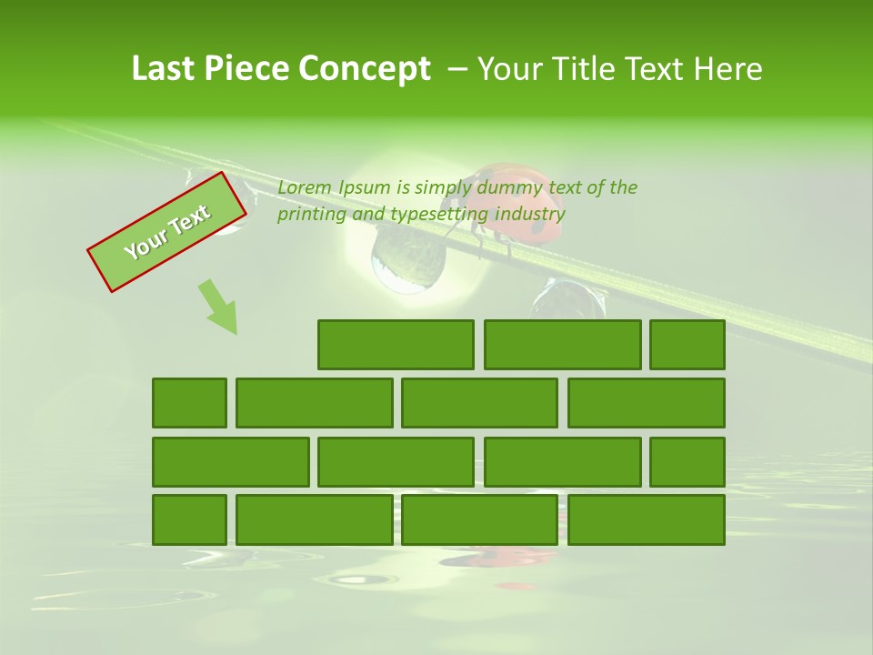 A Lady Bug Sitting On Top Of A Green Leaf PowerPoint Template