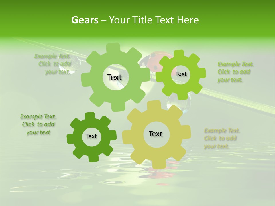 A Lady Bug Sitting On Top Of A Green Leaf PowerPoint Template