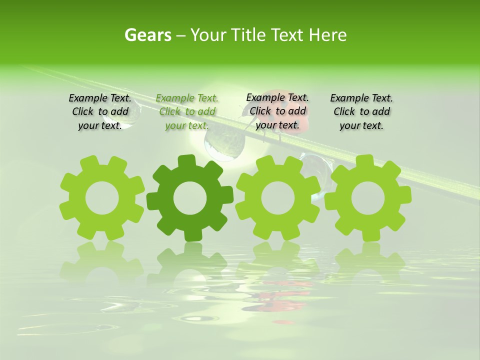 A Lady Bug Sitting On Top Of A Green Leaf PowerPoint Template