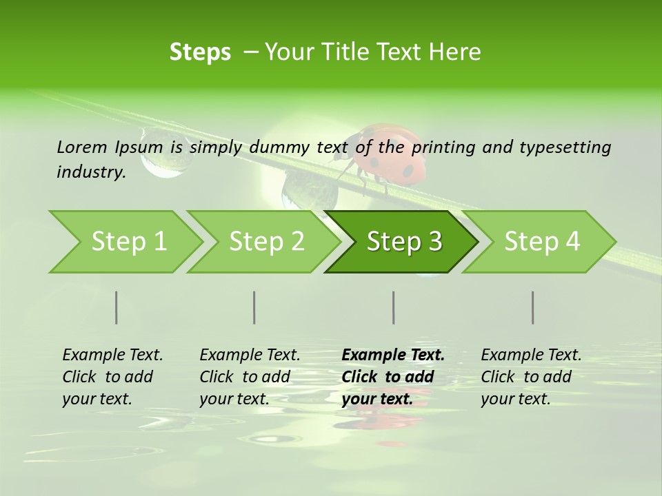 A Lady Bug Sitting On Top Of A Green Leaf PowerPoint Template