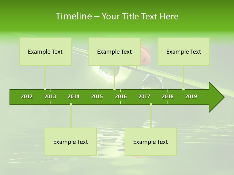 A Lady Bug Sitting On Top Of A Green Leaf PowerPoint Template