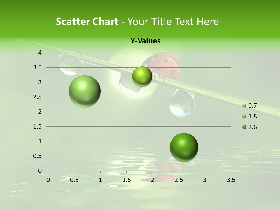 A Lady Bug Sitting On Top Of A Green Leaf PowerPoint Template