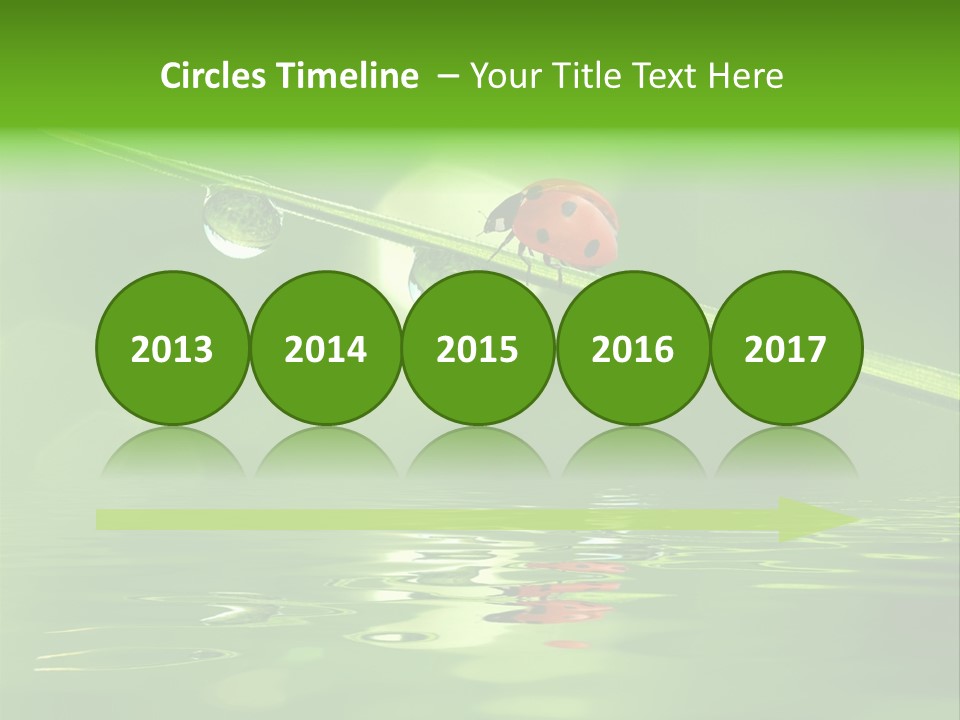 A Lady Bug Sitting On Top Of A Green Leaf PowerPoint Template