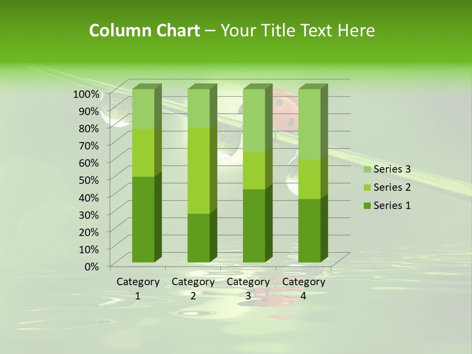 A Lady Bug Sitting On Top Of A Green Leaf PowerPoint Template