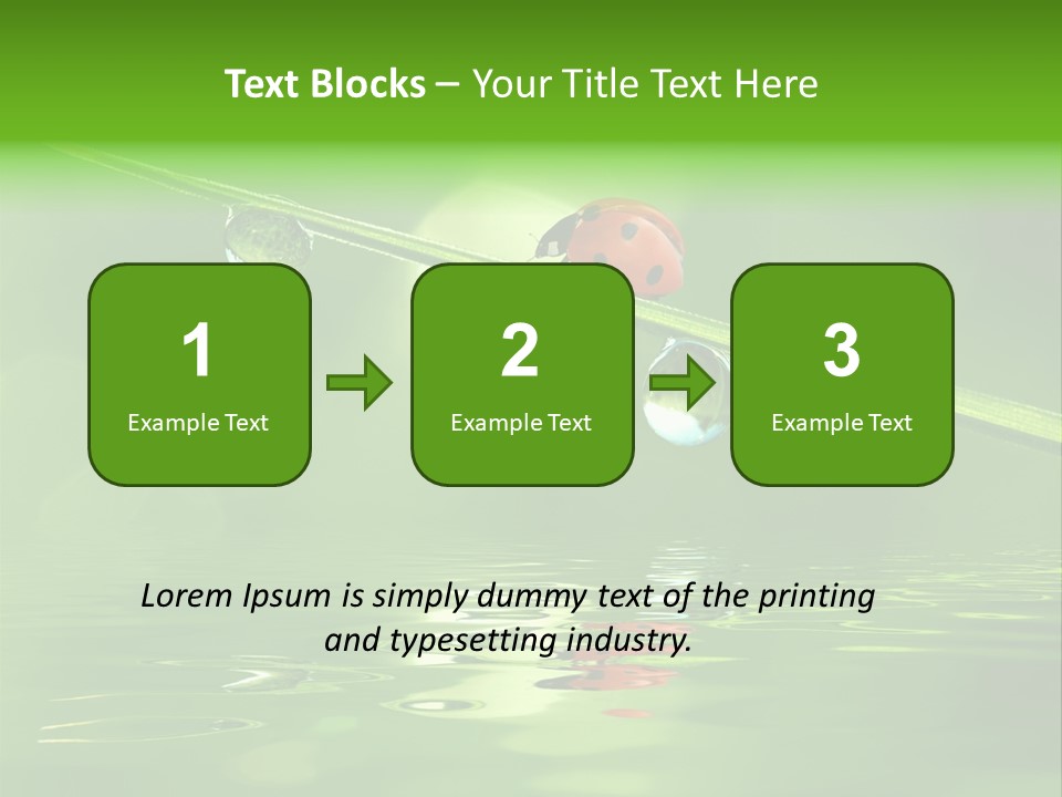 A Lady Bug Sitting On Top Of A Green Leaf PowerPoint Template