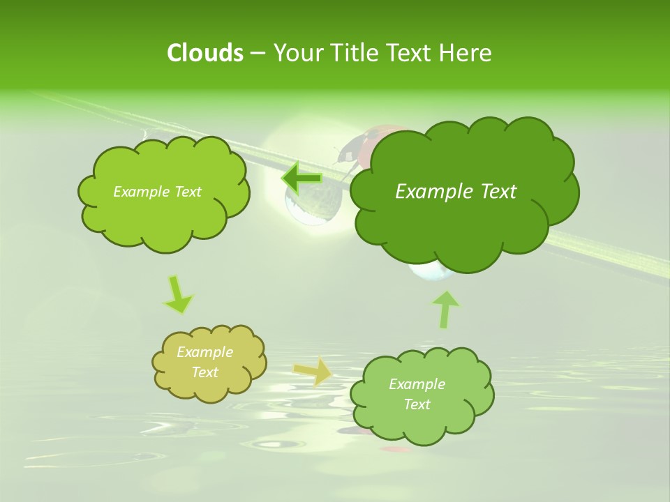 A Lady Bug Sitting On Top Of A Green Leaf PowerPoint Template