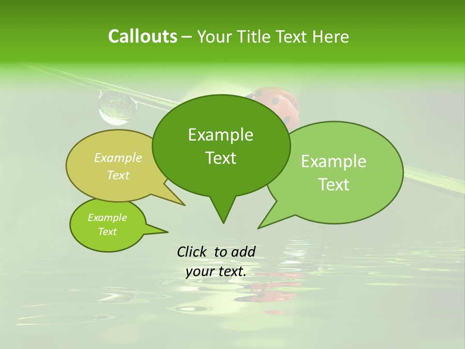 A Lady Bug Sitting On Top Of A Green Leaf PowerPoint Template