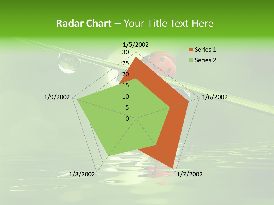 A Lady Bug Sitting On Top Of A Green Leaf PowerPoint Template
