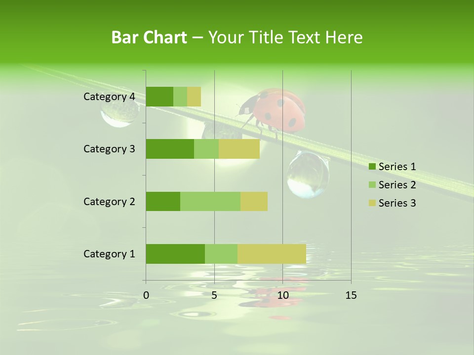 A Lady Bug Sitting On Top Of A Green Leaf PowerPoint Template