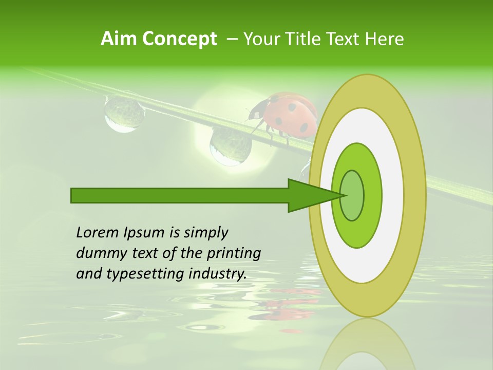 A Lady Bug Sitting On Top Of A Green Leaf PowerPoint Template