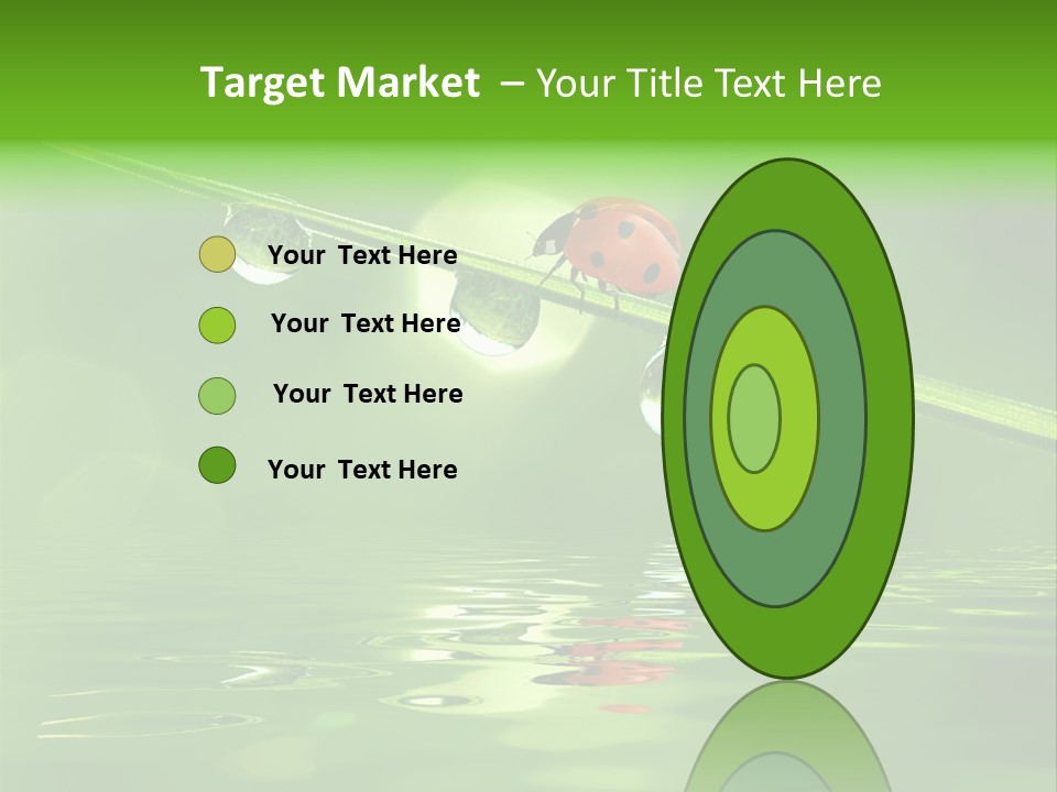 A Lady Bug Sitting On Top Of A Green Leaf PowerPoint Template