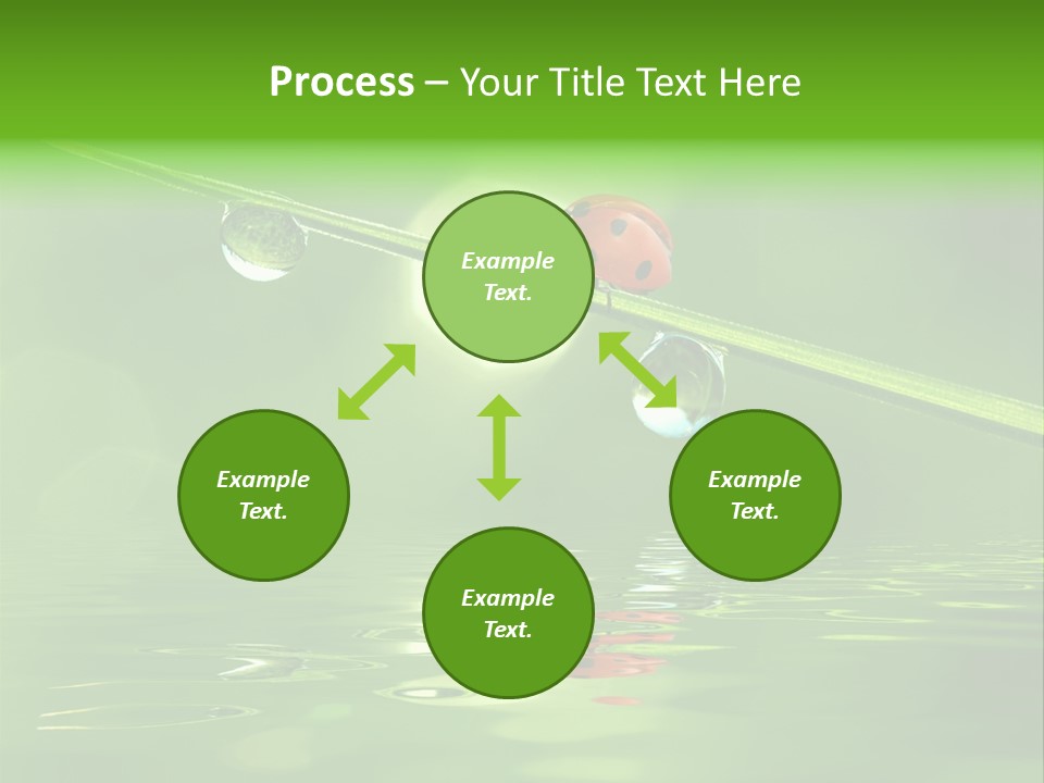 A Lady Bug Sitting On Top Of A Green Leaf PowerPoint Template