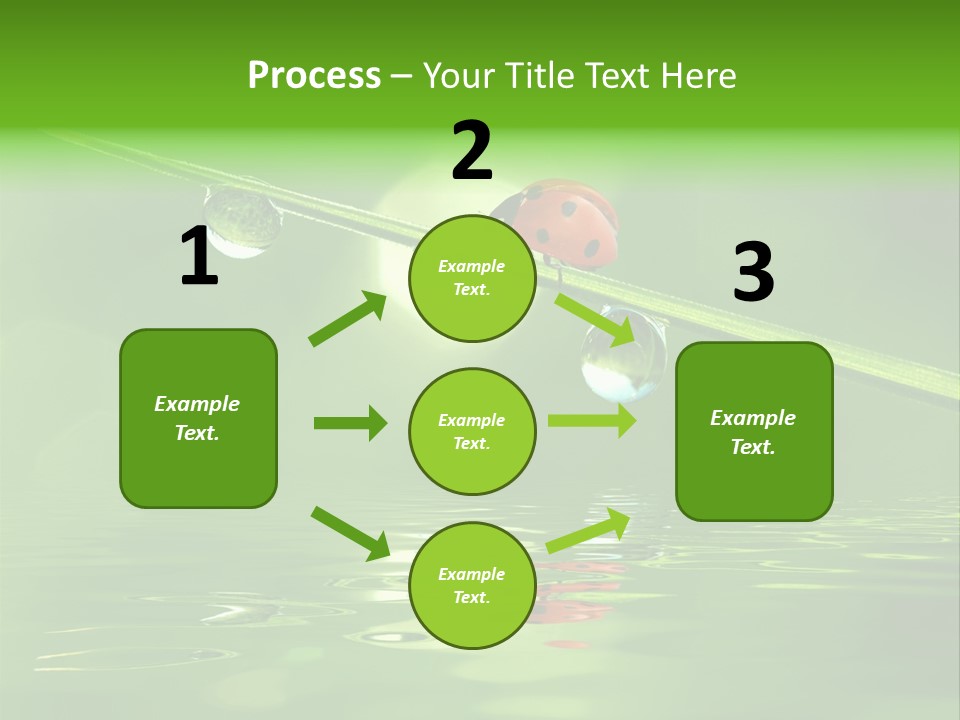 A Lady Bug Sitting On Top Of A Green Leaf PowerPoint Template