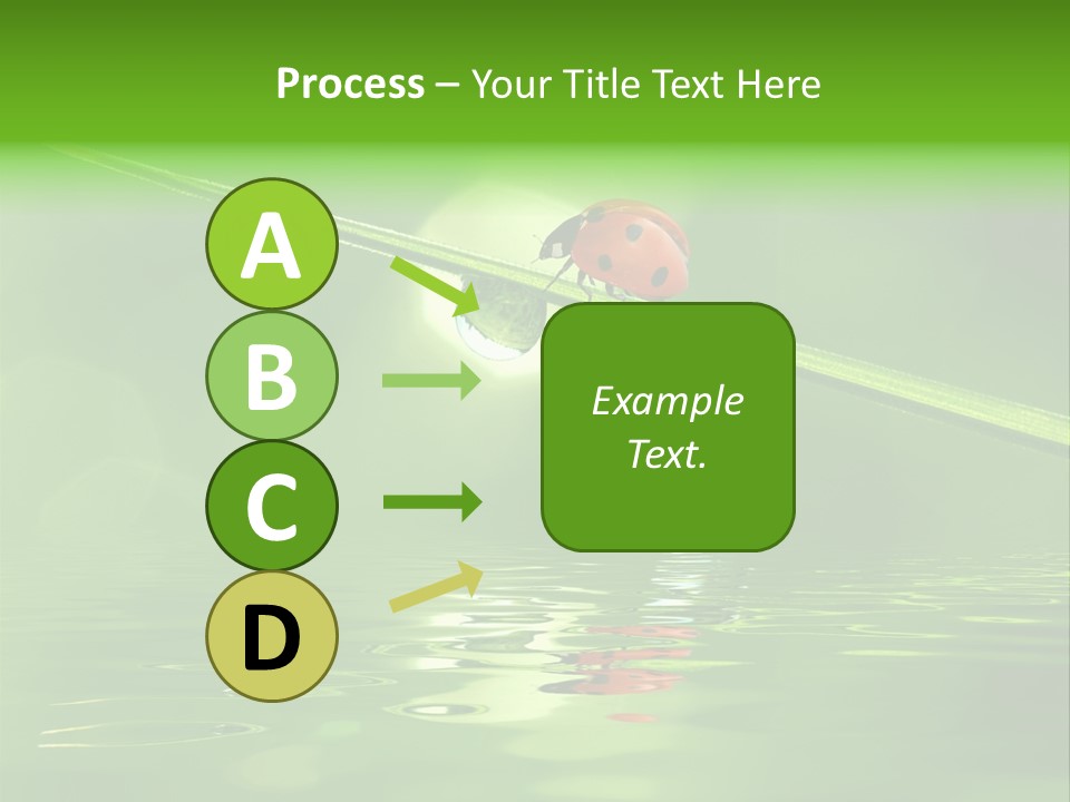 A Lady Bug Sitting On Top Of A Green Leaf PowerPoint Template