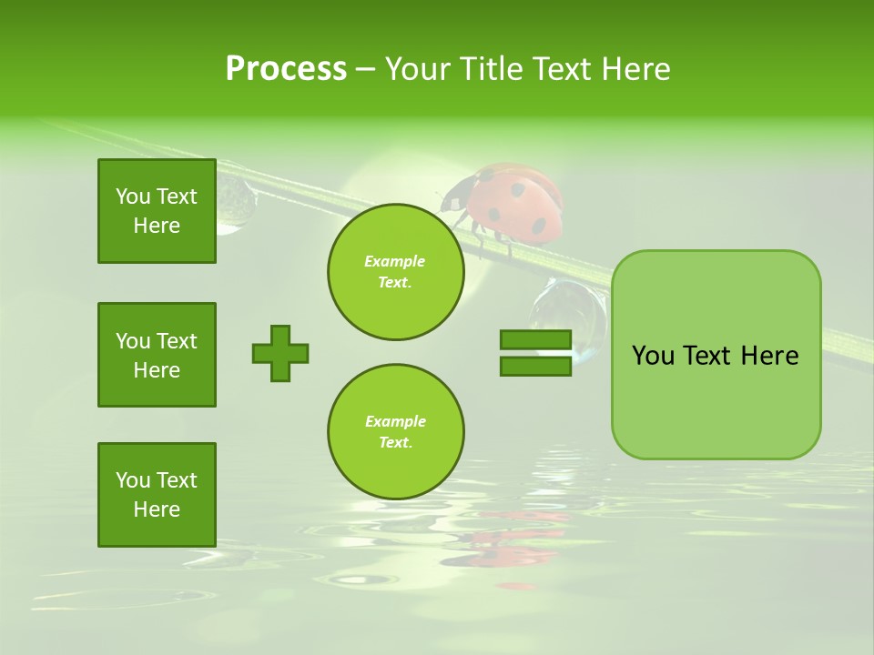 A Lady Bug Sitting On Top Of A Green Leaf PowerPoint Template