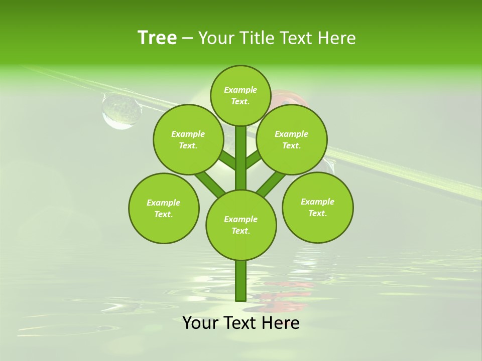 A Lady Bug Sitting On Top Of A Green Leaf PowerPoint Template