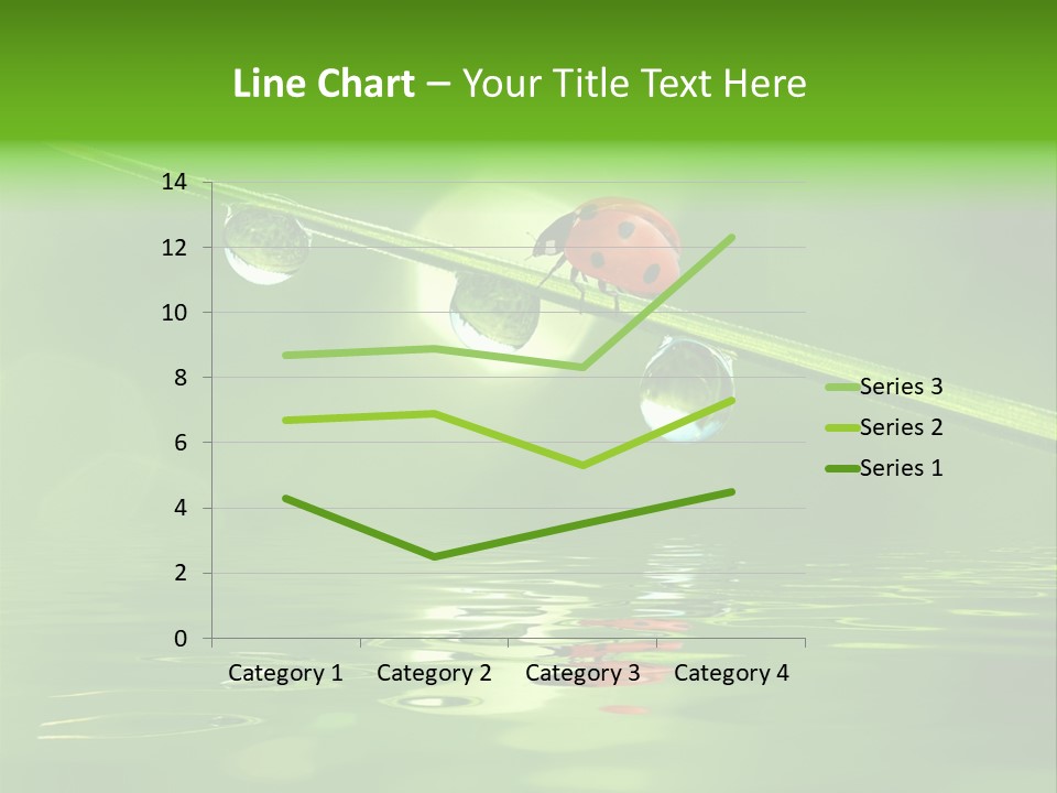 A Lady Bug Sitting On Top Of A Green Leaf PowerPoint Template