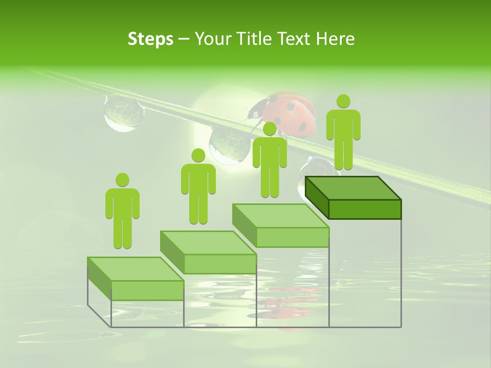 A Lady Bug Sitting On Top Of A Green Leaf PowerPoint Template