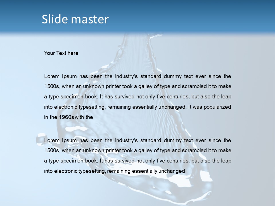 Drops Fire Liquid PowerPoint Template