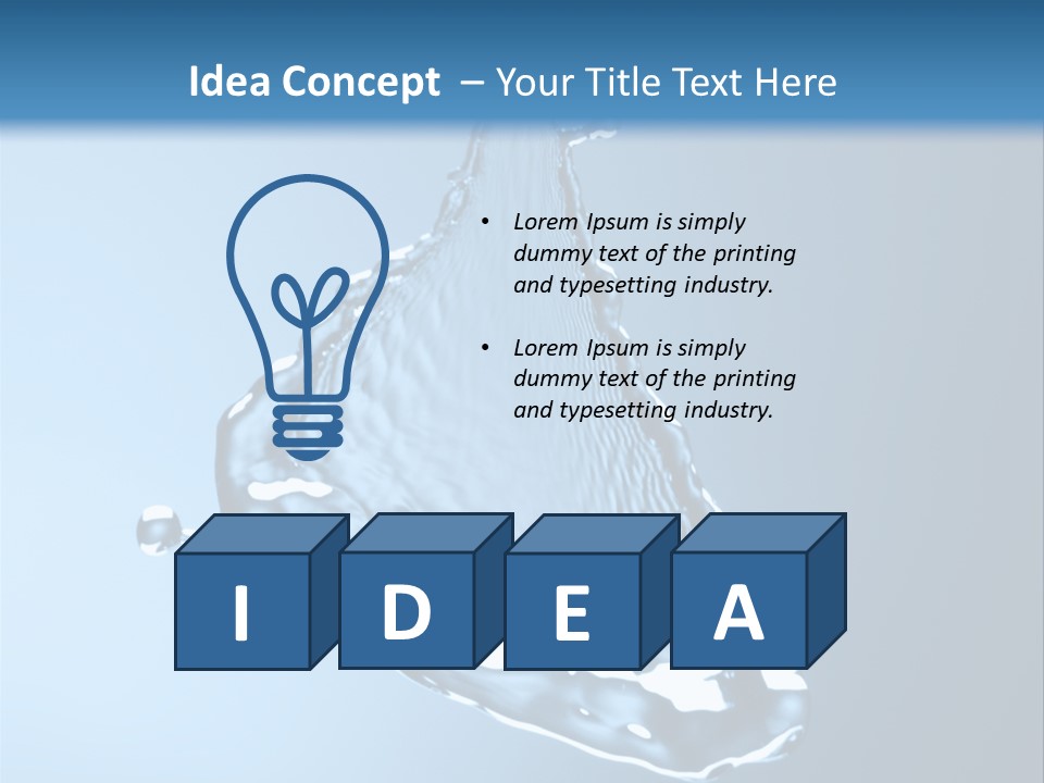 Drops Fire Liquid PowerPoint Template