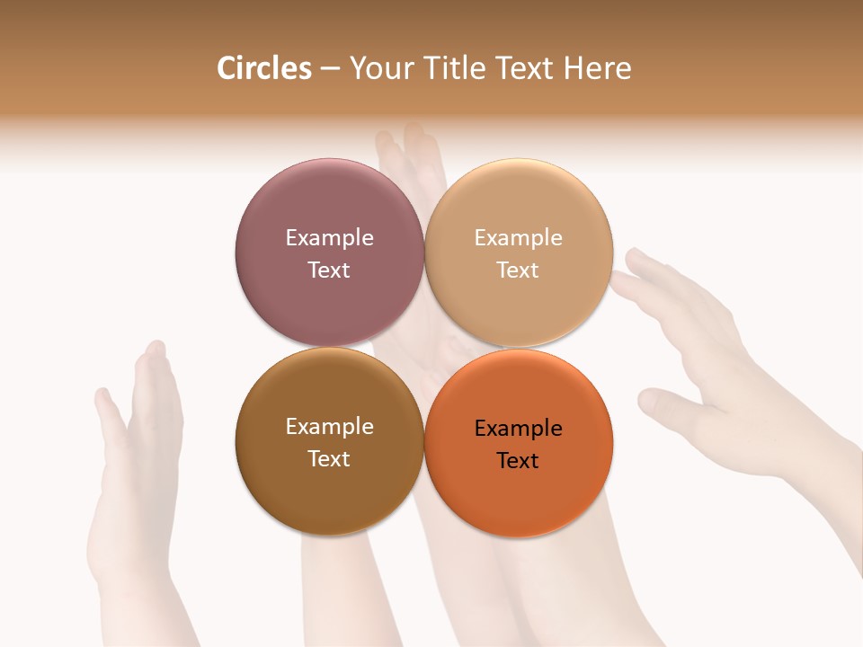 A Group Of Hands Reaching Up Into The Air PowerPoint Template