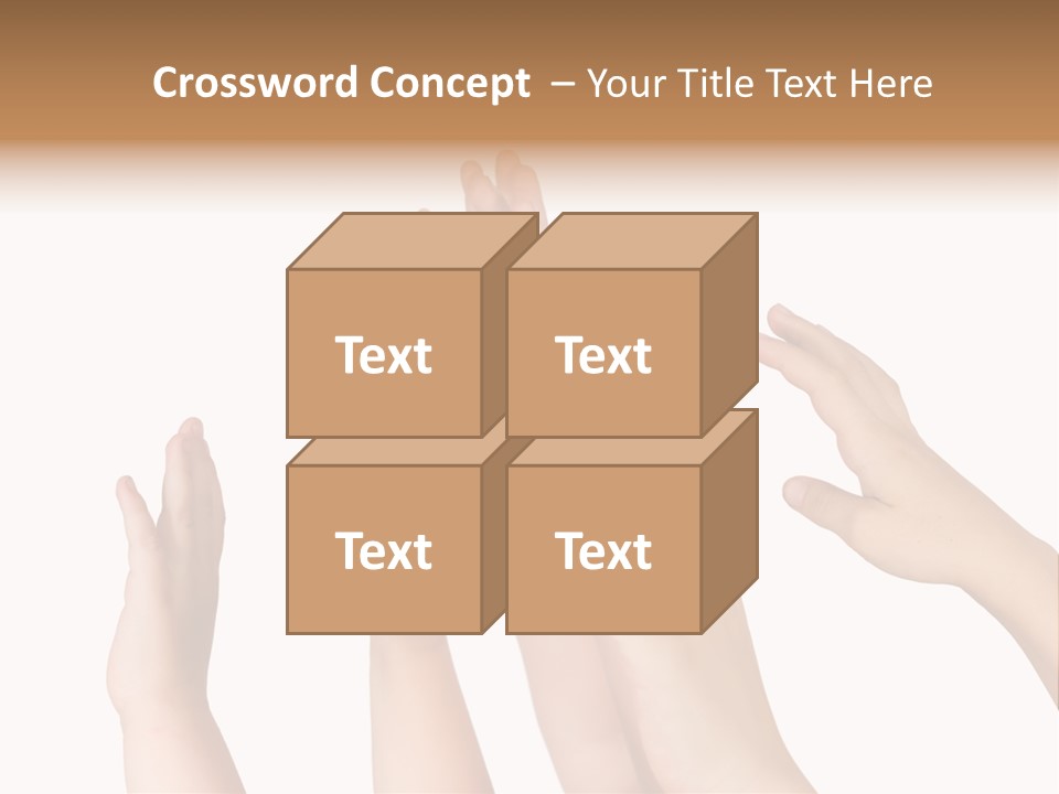 A Group Of Hands Reaching Up Into The Air PowerPoint Template