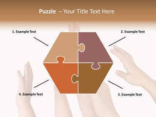 A Group Of Hands Reaching Up Into The Air PowerPoint Template